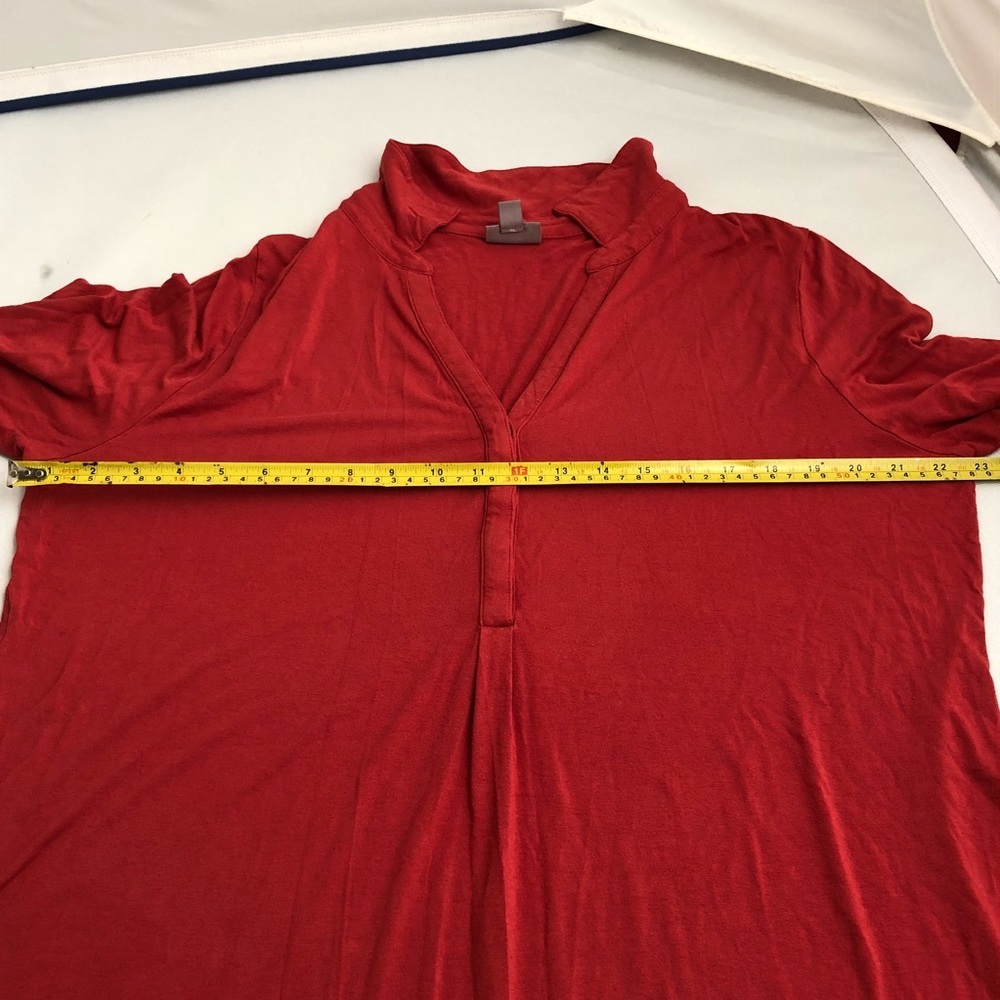 J Jill rust color button front stretch tunic top … - image 7